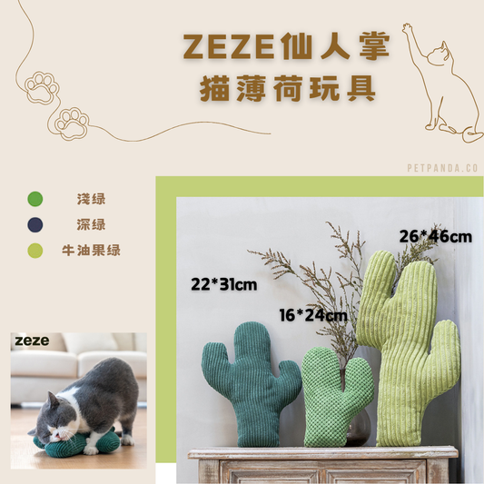 ZeZe仙人掌貓薄荷玩具